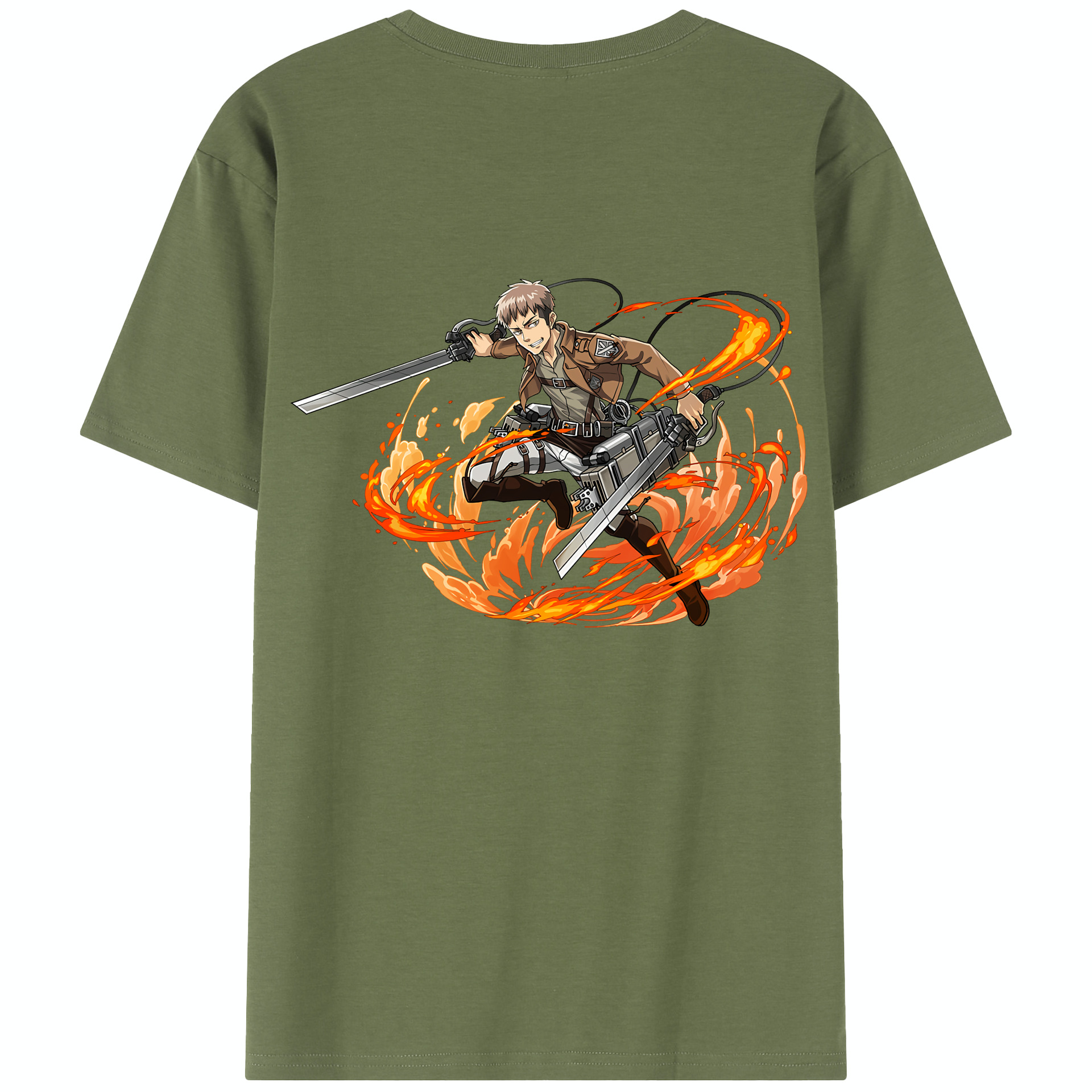 （画像用） 進撃の巨人 ジャン・キルシュタイン Attack on Titan Jean Kirstein 綿100％半袖Tシャツ（背面プリント）
